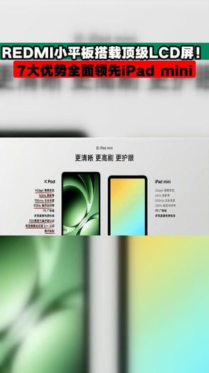 REDMI K Pad搭载顶级LCD屏！7大优势全面领先iPad mini