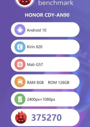 荣耀30S安兔兔跑分首现一众骁龙765G机型就哭吧