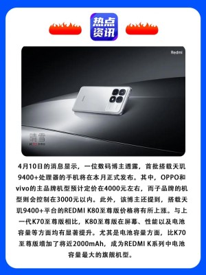 REDMI K80至尊版没涨价！王腾：感谢雷军卢伟冰对REDMI的支持
