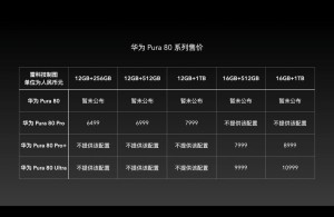 华为Pura 80标准版价格预测：比上代最高优惠300元 将推动鸿蒙5普及