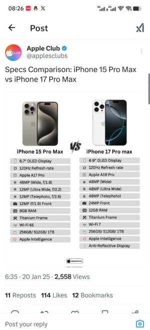 曝iPhone 17配备A18+8G内存：性能没有升级
